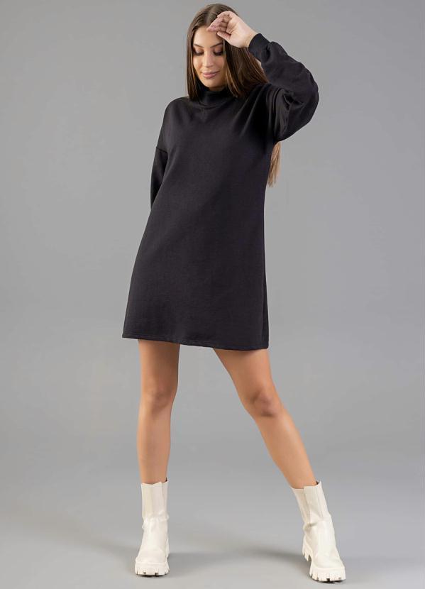 Just Basic - Vestido de Manga Longa Adulto Preto 3