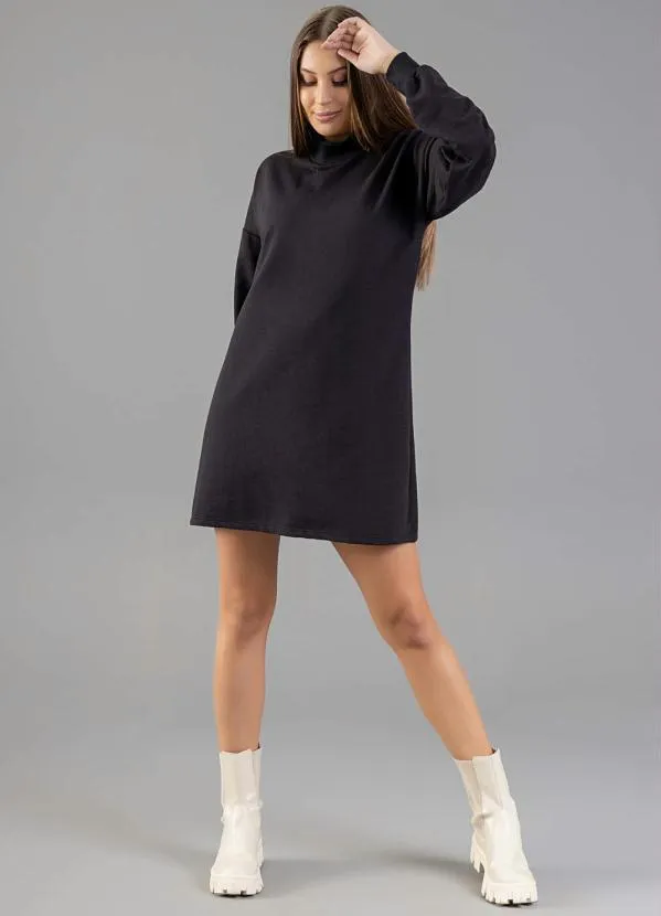 Just Basic - Vestido de Manga Longa Adulto Preto 3