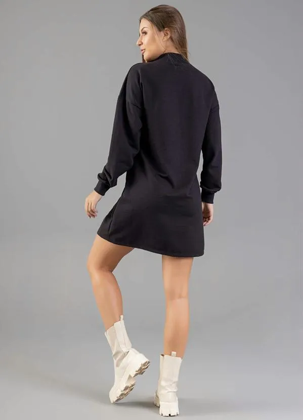 Just Basic - Vestido de Manga Longa Adulto Preto 4