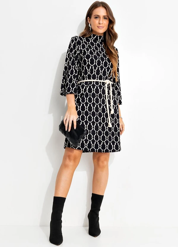 Quintess - Vestido Listra Desconstruída em Malha de Viscose 8