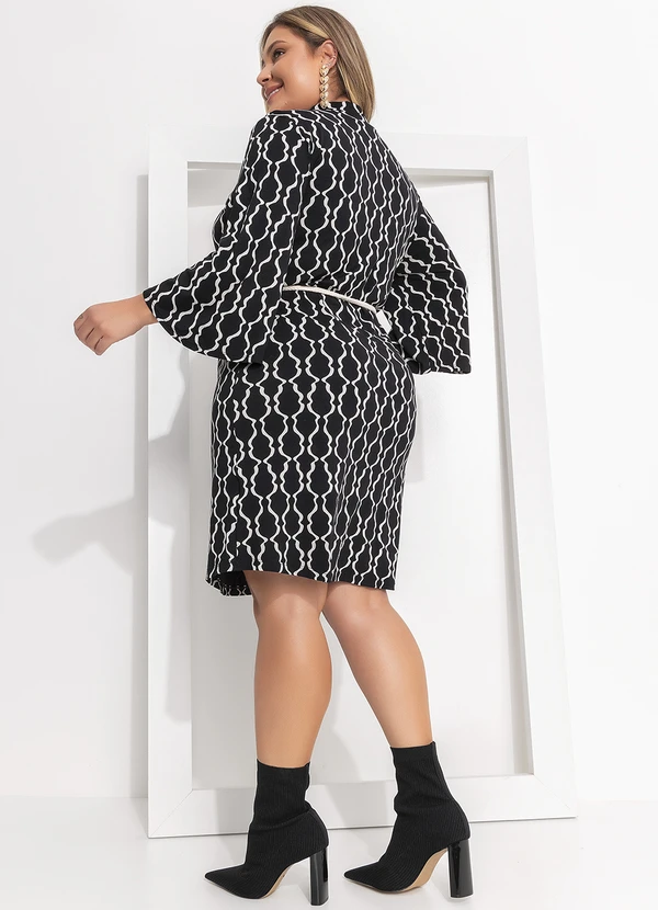 Quintess - Vestido Listra Desconstruída em Malha de Viscose 3