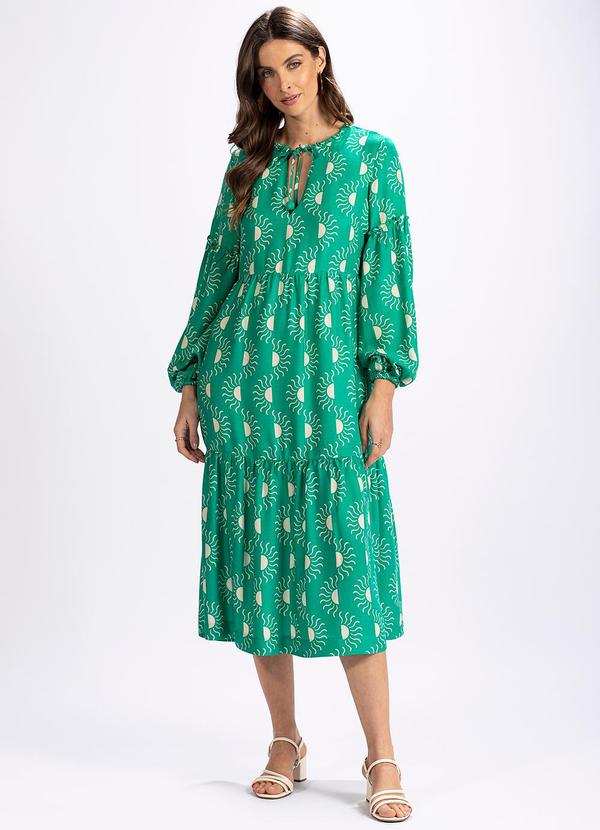 Hering - Vestido Longuete em ViscoseEstampado