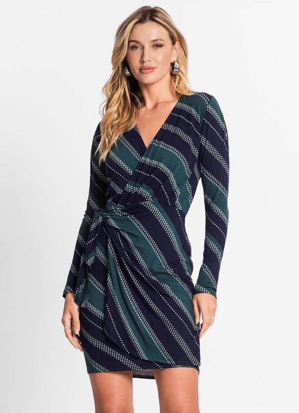 Endless - Vestido Manga Longa com Amarração Verde