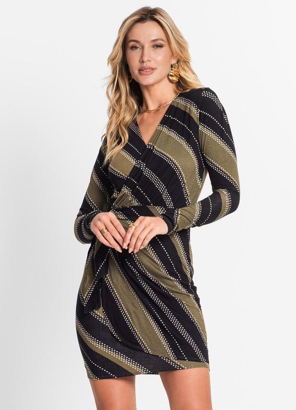 Endless - Vestido Manga Longa com Amarração Verde