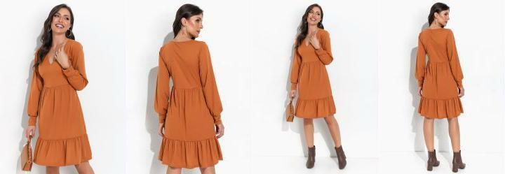 Vestido Mostarda em Malha