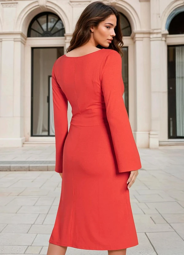bonprix - Vestido Vermelho em Malha de Viscose 2
