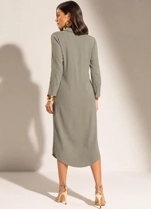 Gris - Chemise em Viscose com Elastano Cinza - GRIS