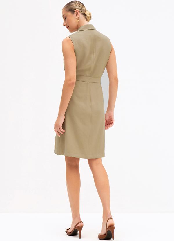 Principessa - Trench Coat sem Mangas em Viscose Bege Filomena 4