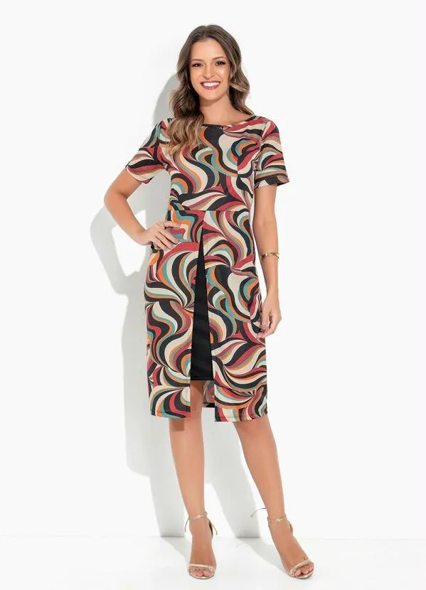 Rosalie - Vestido Abstrato com Abertura 3