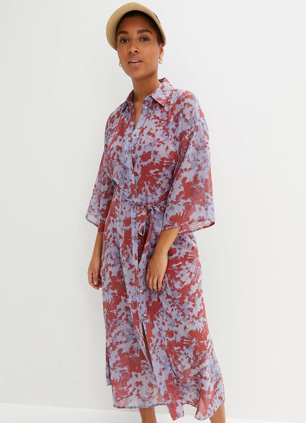 bonprix - Vestido Abstrato em Chiffon