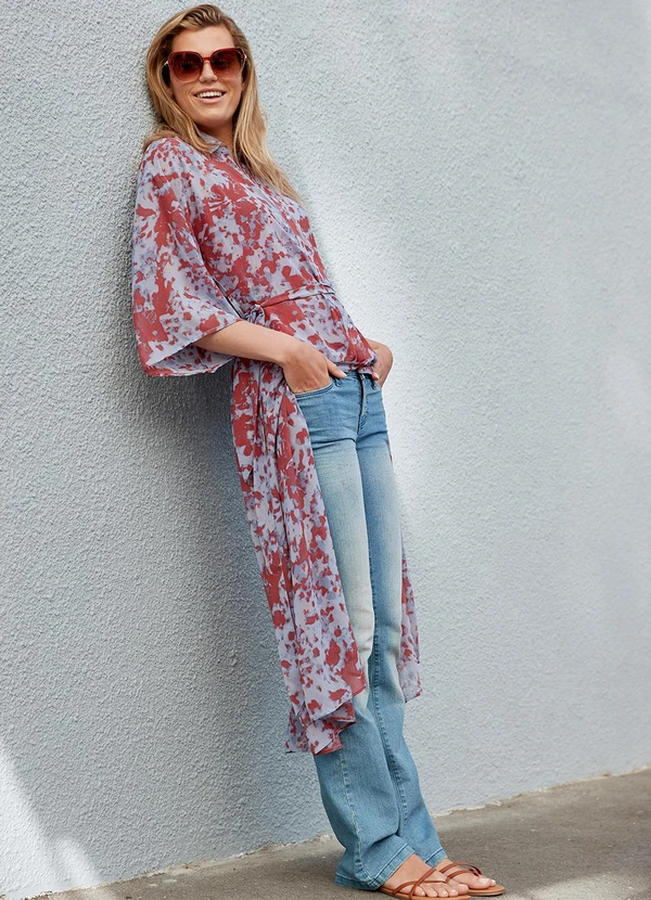 bonprix - Vestido Abstrato em Chiffon 5