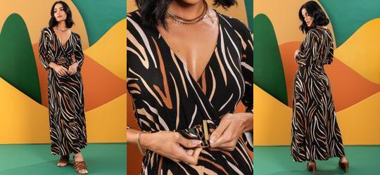 Vestido Acqua Terroso em Malha de Viscose