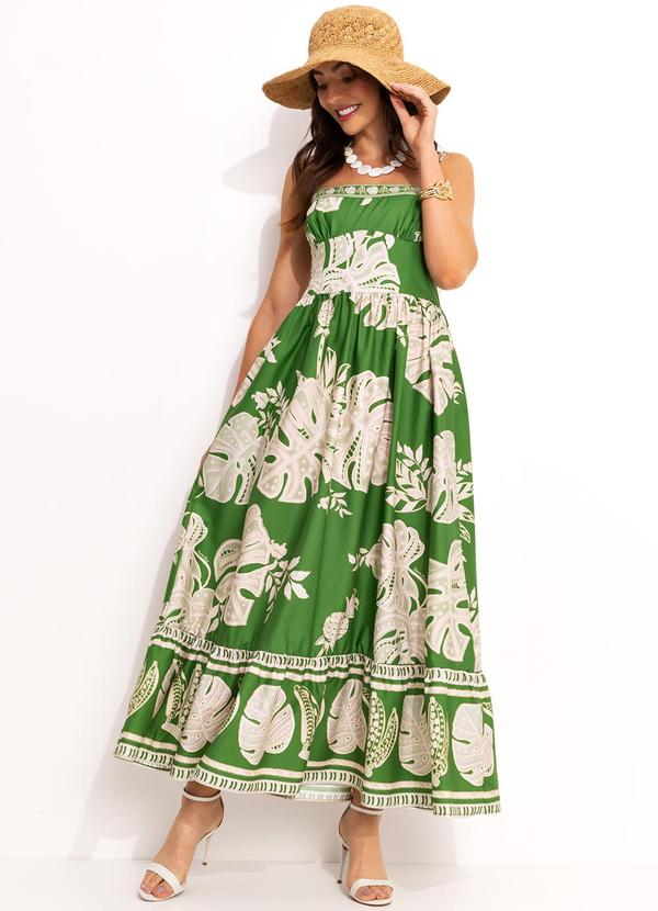 Farm - Vestido Alça de Renda Verde 3