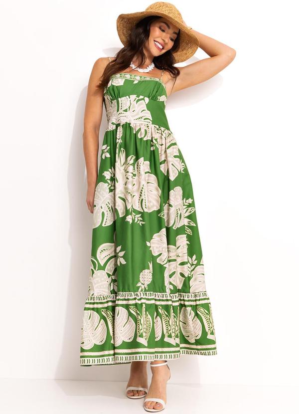 Farm - Vestido Alça de Renda Verde 4