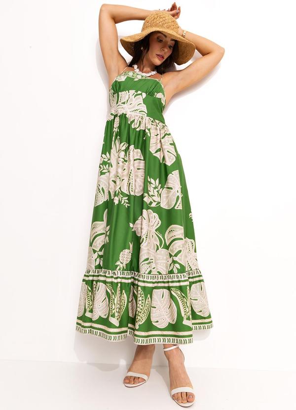 Farm - Vestido Alça de Renda Verde 6