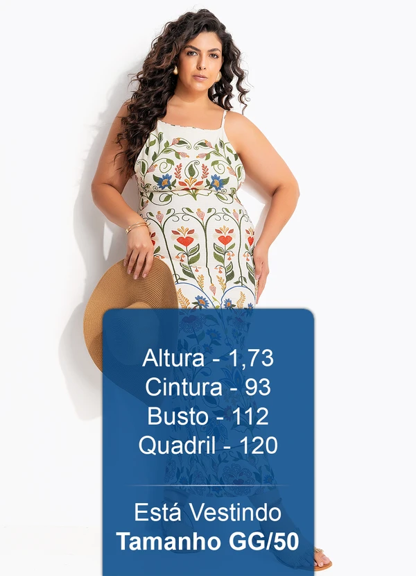 Farm - Vestido Alça Jardim Beleza Bege 9