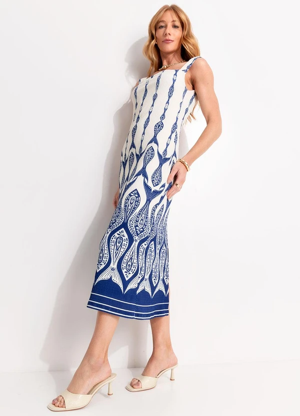 Farm - Vestido Alça Mar de Estrelas Off White 3