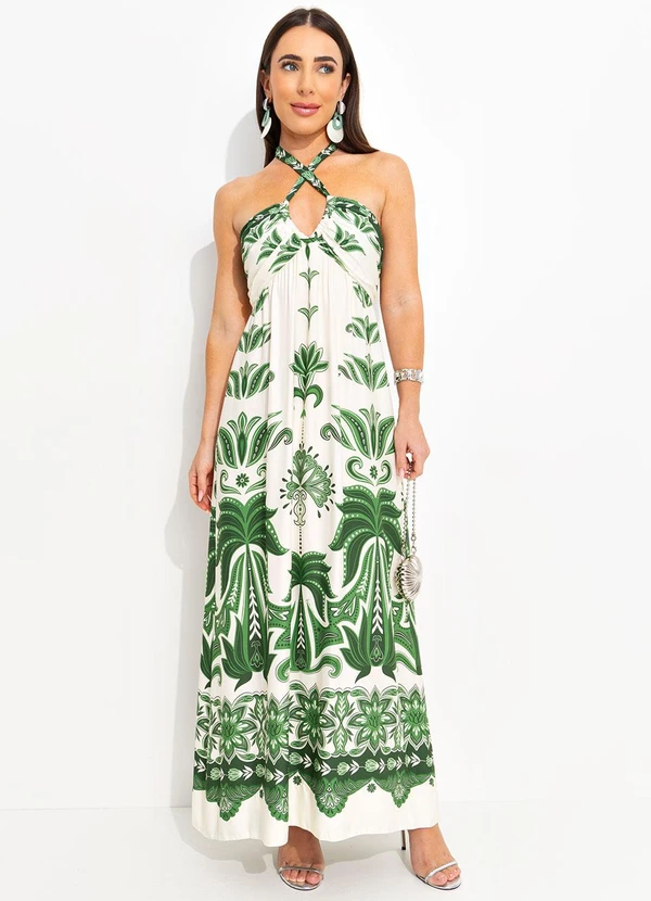 Farm - Vestido Alça Sevilha Verde 4