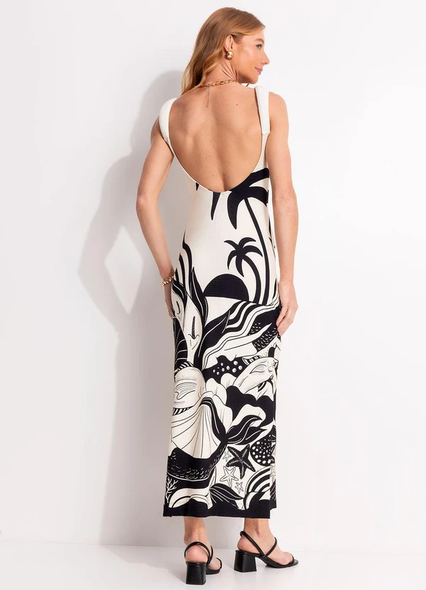 Farm - Vestido Alças Festa de Mar Bege 2