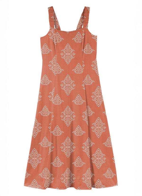 Rezzato - Vestido Alças Largas Adulto Feminino Marrom