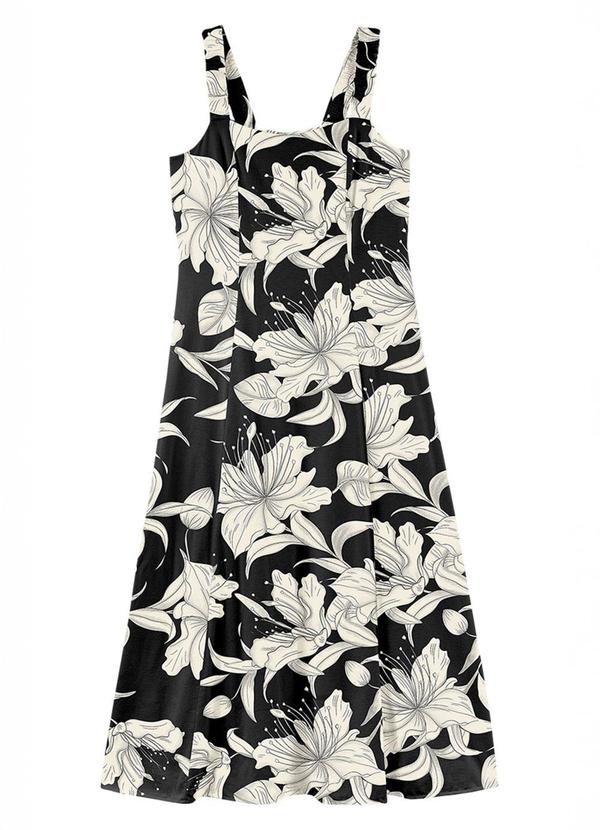 Rezzato - Vestido Alças Largas Adulto Feminino Preto