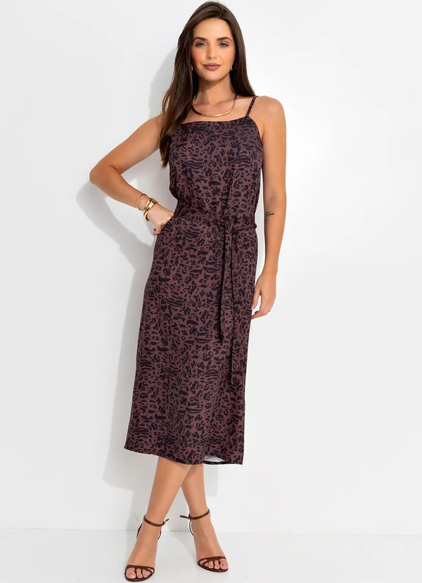 Quintess - Vestido Animal Print em Alfaiataria Sarjada 3