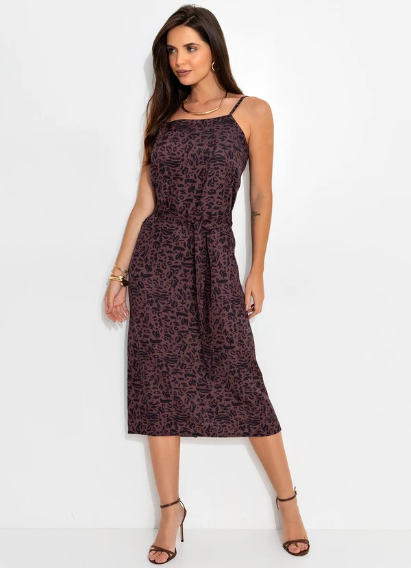 Quintess - Vestido Animal Print em Alfaiataria Sarjada 2