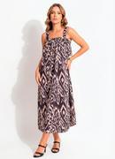 Vestido Animal Print em Malha Fria