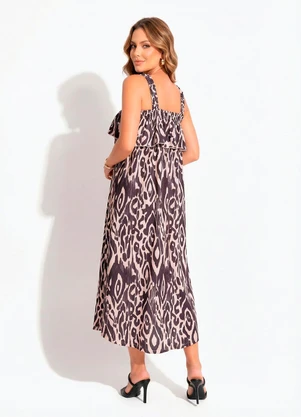 Quintess - Vestido Animal Print em Malha Fria - QUINTESS