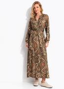 Vestido Arabescos Verde em Malha Fria