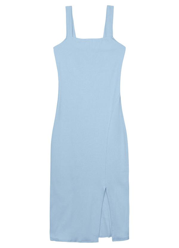 Malwee - Vestido Azul Bebê Mídi Canelado 2