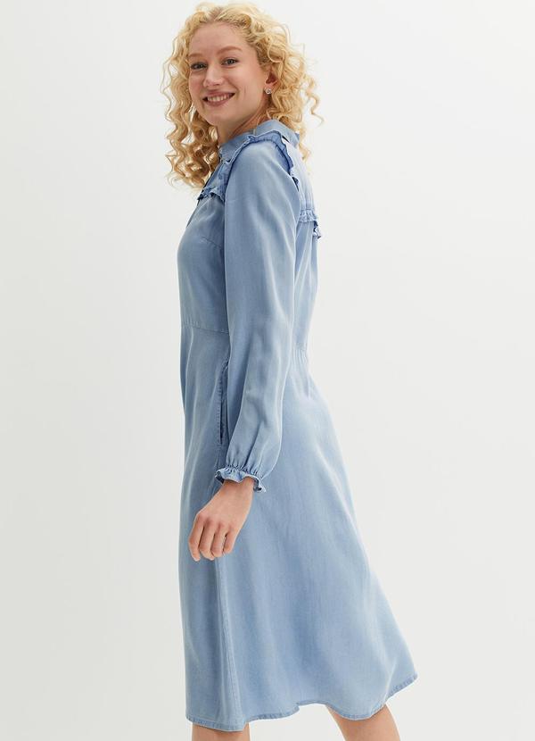 bonprix - Vestido Azul Claro em Jeans Leve 2