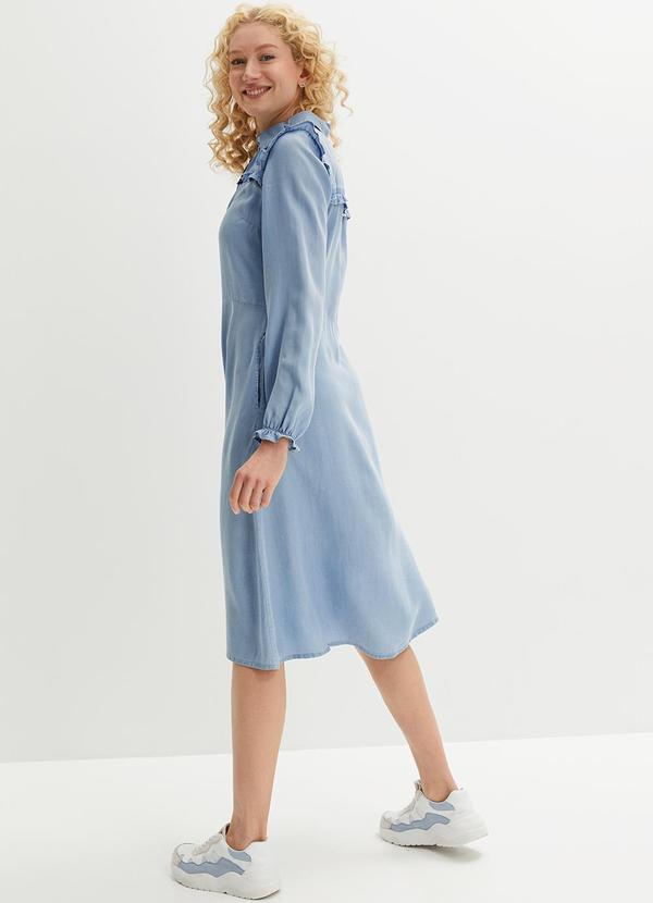 bonprix - Vestido Azul Claro em Jeans Leve 4