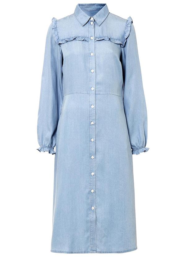 bonprix - Vestido Azul Claro em Jeans Leve 9