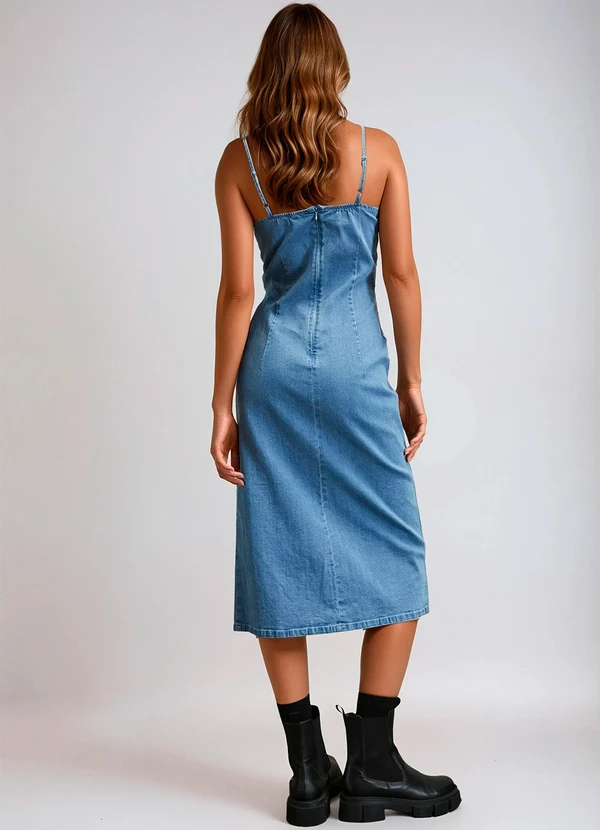 bonprix - Vestido Azul Claro em Jeans 2