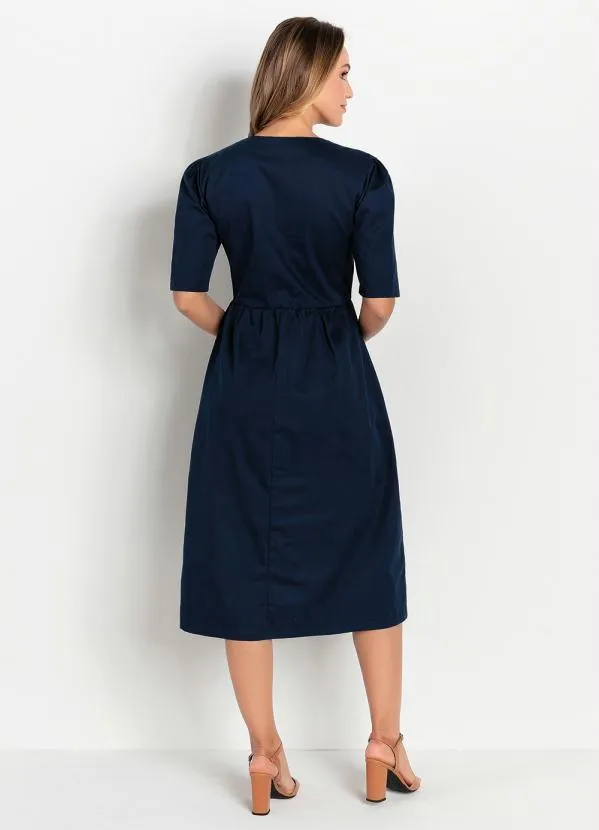 Rosalie - Vestido Azul com Bolsos 2