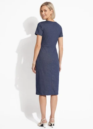 Rosalie - Vestido Azul com Manga - ROSALIE