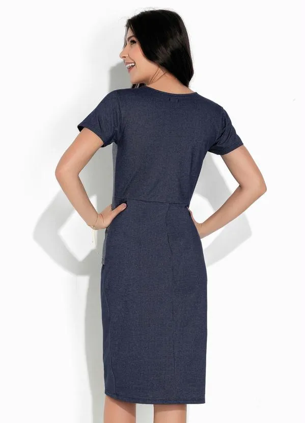 Rosalie - Vestido Azul com Manga 2