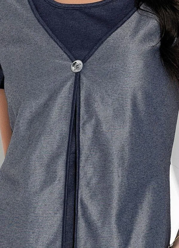 Rosalie - Vestido Azul com Manga 3