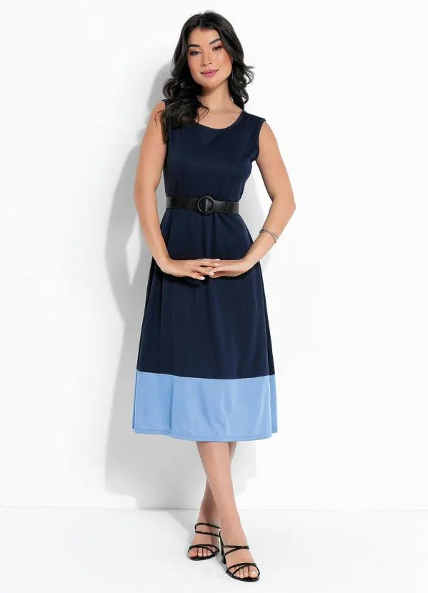 Rosalie - Vestido Azul com Recorte 4