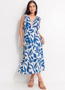 Vestido Azul em Malha de Viscose