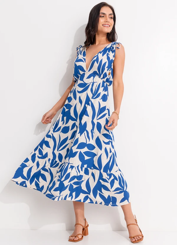 Quintess - Vestido Azul em Malha de Viscose 6