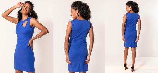 Vestido Azul em Malha