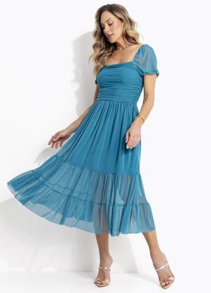 Vestido Azul em Tule