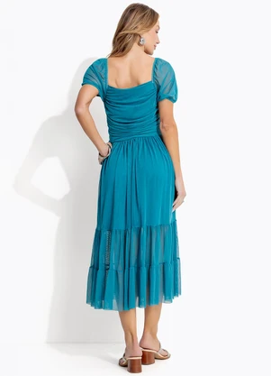 Quintess - Vestido Azul em Tule - QUINTESS