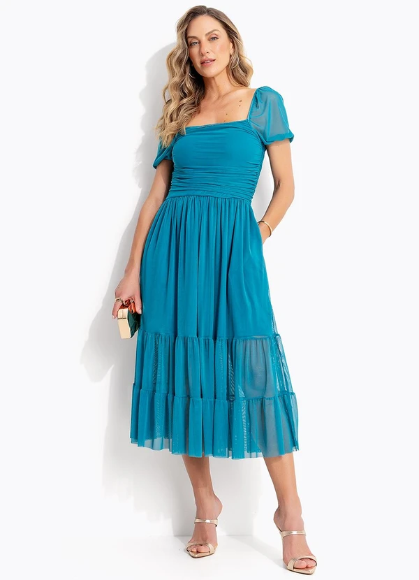 Quintess - Vestido Azul em Tule 7