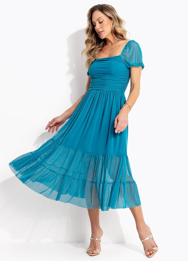 Quintess - Vestido Azul em Tule 5