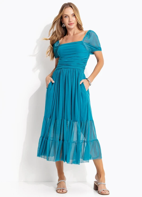 Quintess - Vestido Azul em Tule 3