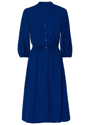bonprix - Vestido Azul em Viscose Plana - BONPRIX