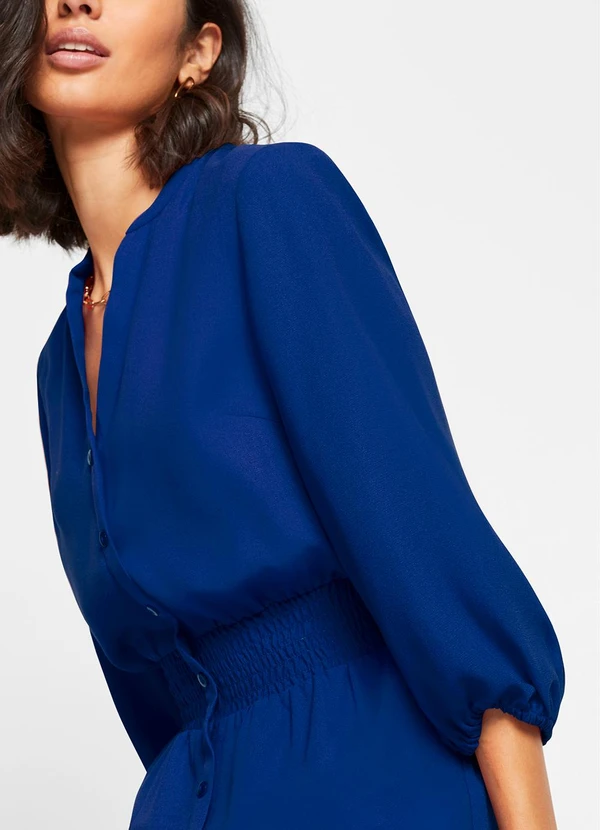 bonprix - Vestido Azul em Viscose Plana 5